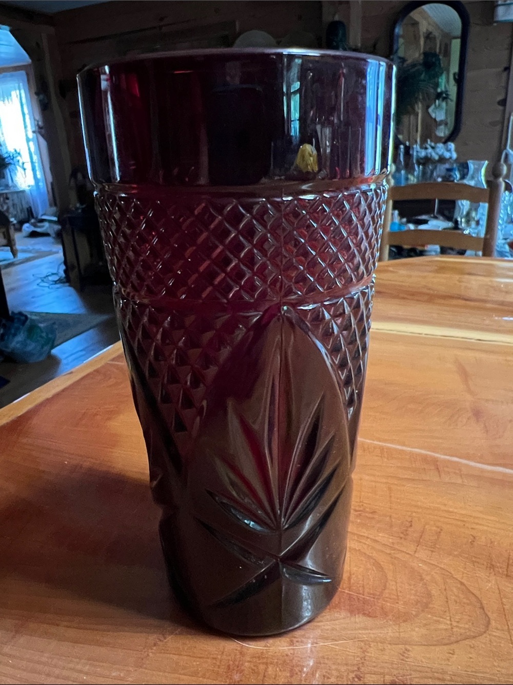 Cristal D'Arques Durand Luminarc "Antique" Ruby Red Glass Tumbler France